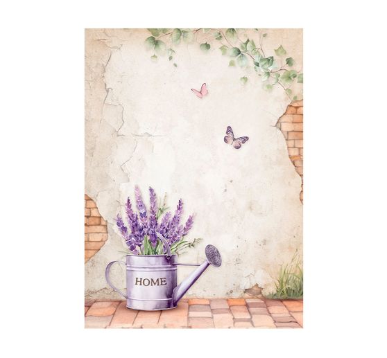 Sfondi in seta di paglia con motivi "Lavanda".