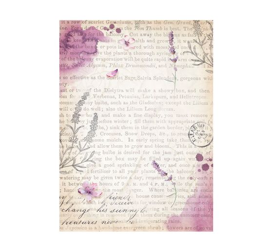 Sfondi in seta di paglia con motivi "Lavanda".