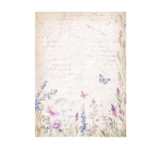 Sfondi in seta di paglia con motivi "Lavanda".