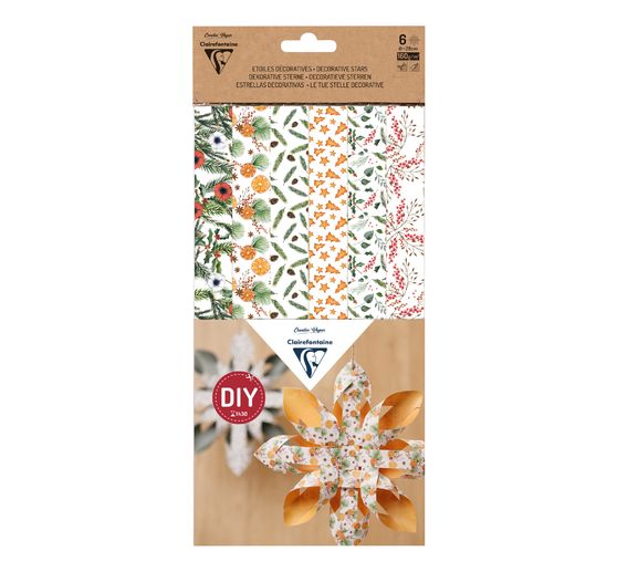 Strisce di carta per 6 stelle intrecciate