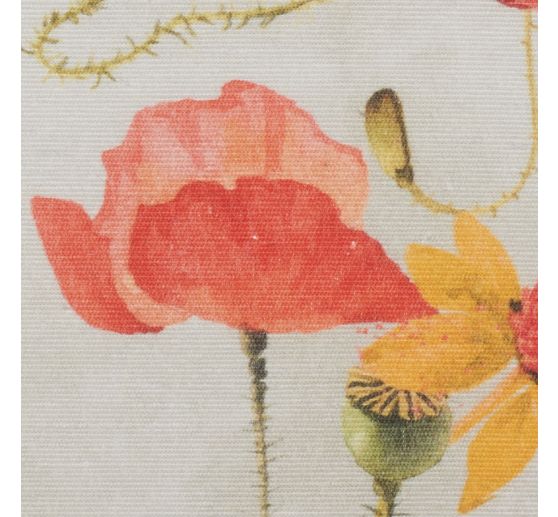 Tessuto a motivi di lino "Poppies".