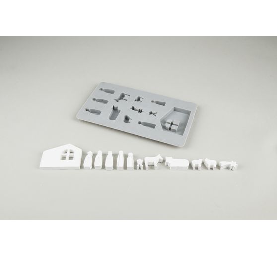 Silicone casting mould "Mini christmas crib"