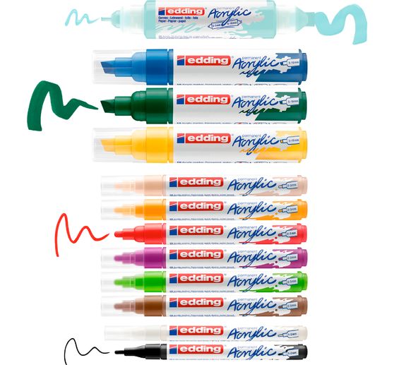 edding Acrylic "Acrylic marker - Basic", set of 12