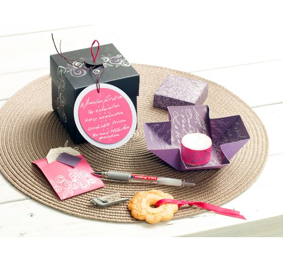 rullo gel metallizzato edding, 2185, set di 5