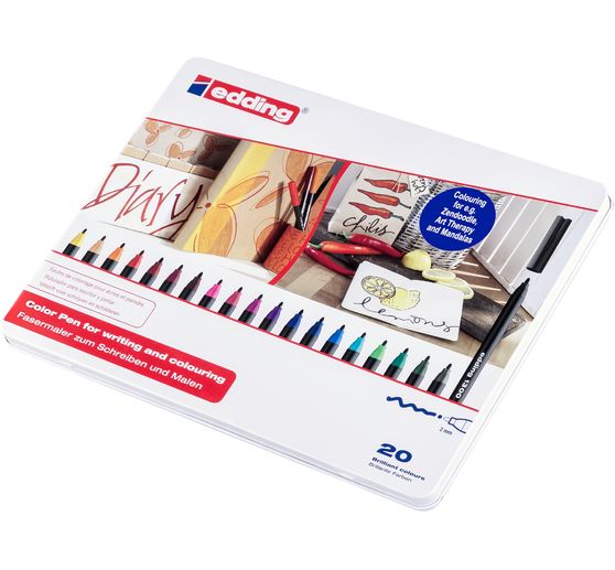 penna a colori edding 1300, set da 20