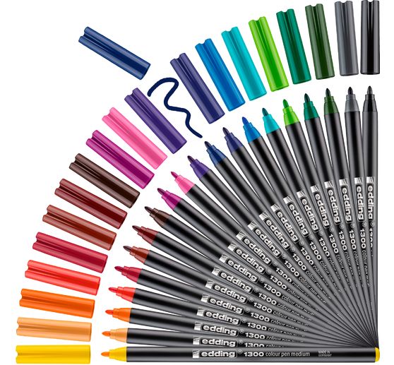 penna a colori edding 1300, set da 20