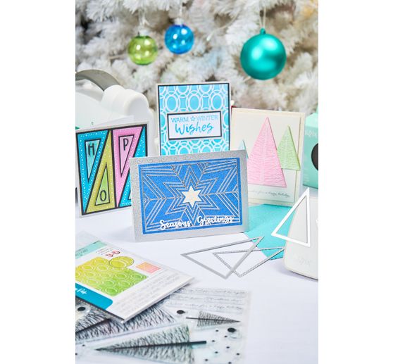 Stencil Sizzix per embossing 3D "Cosmopolitan - Golden Rings di Stacey Park".