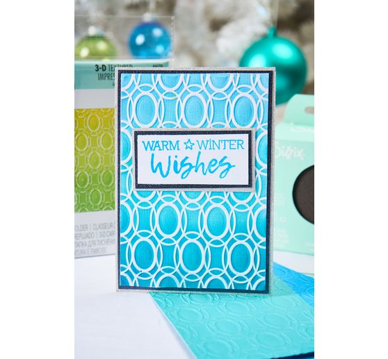 Stencil Sizzix per embossing 3D "Cosmopolitan - Golden Rings di Stacey Park".