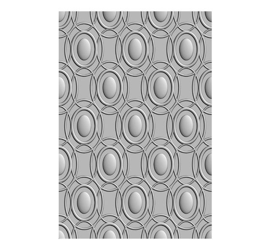 Stencil Sizzix per embossing 3D "Cosmopolitan - Golden Rings di Stacey Park".