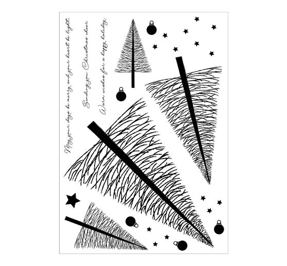 Sizzix Clear Stamp and Stencil Set "Merry and Light by Stacey Park"