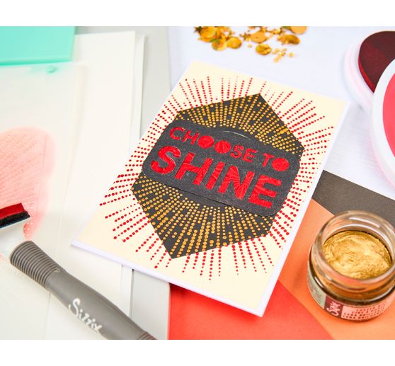 Sizzix A6 Stencil "Cosmopolitan - Shine Bright by Stacey Park"