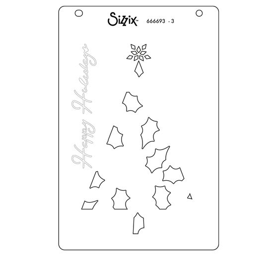 Sizzix Layered Stencils "Happy Holidays by Stacey Park"