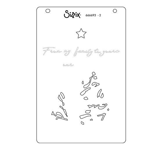 Sizzix Layered Stencils "Happy Holidays by Stacey Park"