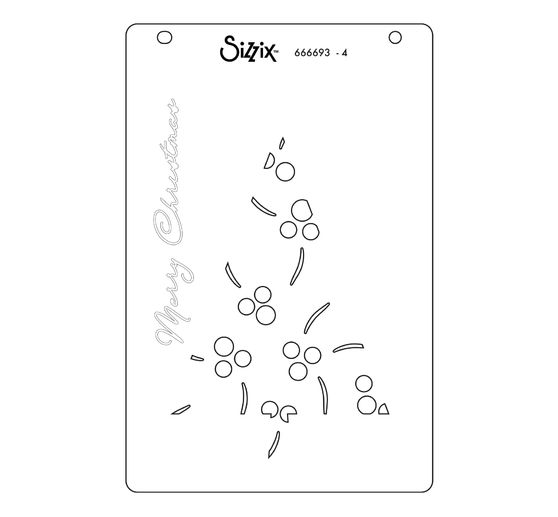 Sizzix Layered Stencils "Happy Holidays by Stacey Park"