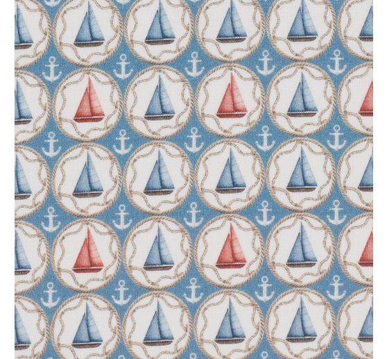 Cotton fabric "Sailboats"