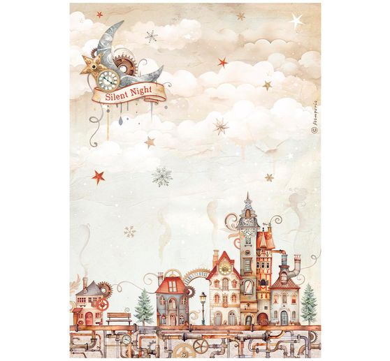 "Assortimento di seta di paglia con motivi natalizi