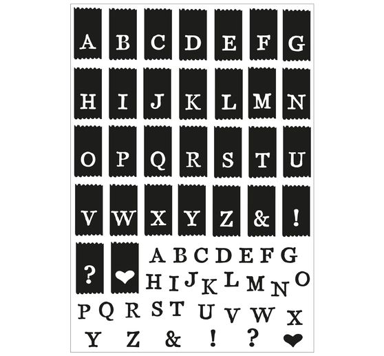 Sizzix Punching template and Clear Stamps "Tab Stamp Alpha by 49 and Market"