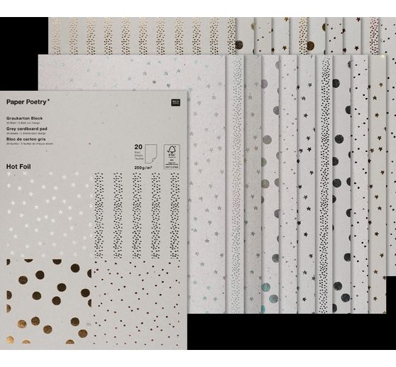 Motif block "Grey cardboard Hot Foil"