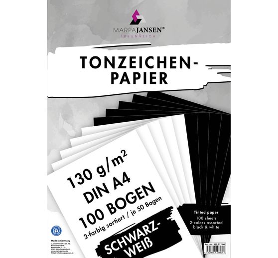 Coloured paper assortment "Black and white"