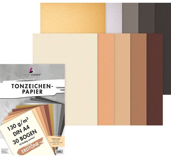 Coloured paper assortment "Earth tones"