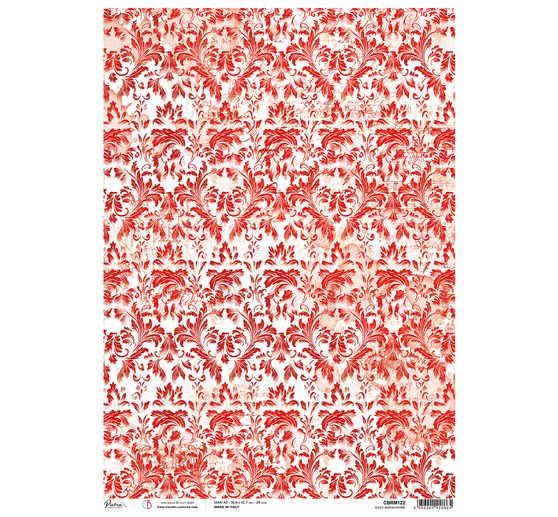 Motif straw silk "Paris Je t'aime - Elegant Red"