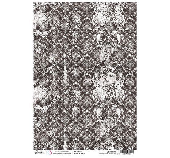Motif straw silk "Paris Je t'aime - Damask"