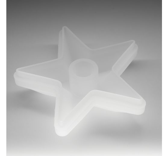 Silicone casting mould "Stick candle holder star"