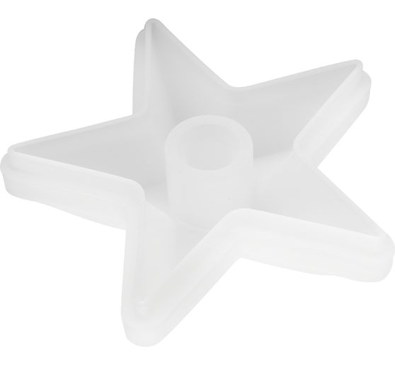 Silicone casting mould "Stick candle holder star"