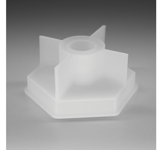 Stampo per colata in silicone "Bastone portacandela esagono"