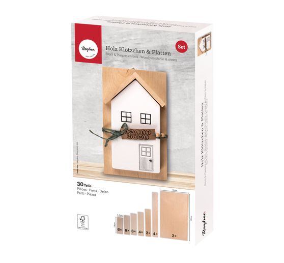 Craft pack wood "Blocks & Boards"