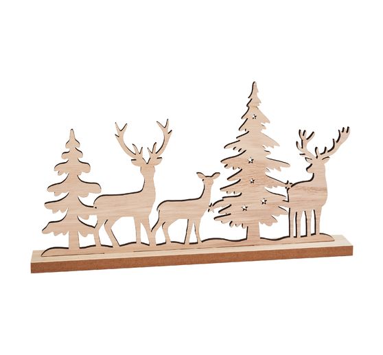 Kit di montaggio in legno VBS "Foresta invernale con renne".