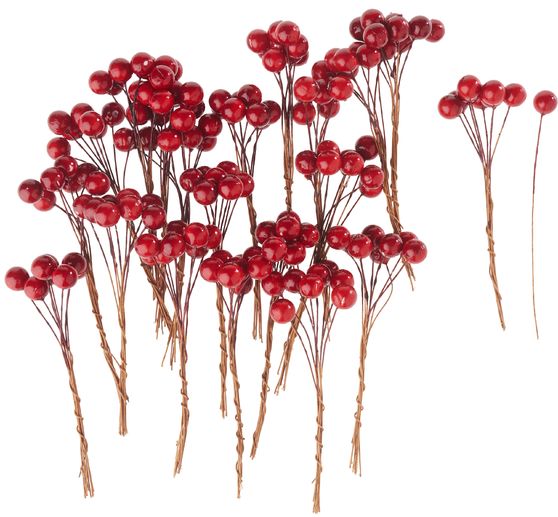 Red berry picks, shiny