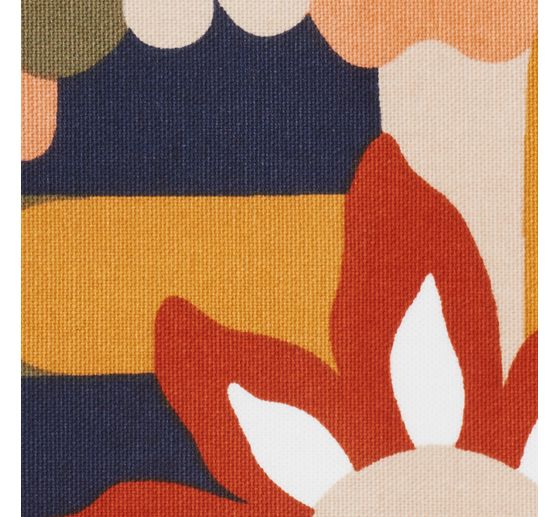 Half panama fabric "Naive flowers"