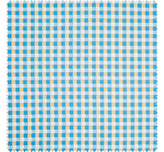 Cotton fabric "Check-Blue" acrylic coated