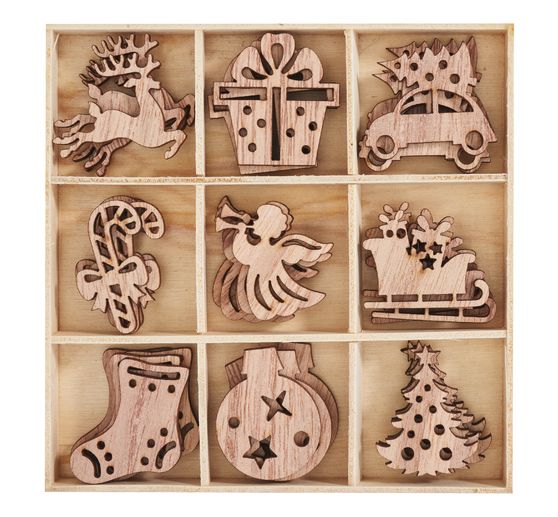 VBS Scatter decorations "Christmas" in wooden box