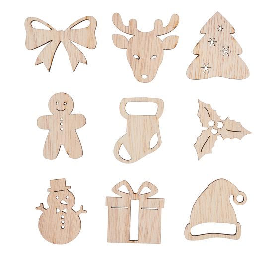 VBS Scatter decorations "Snowy" in wooden box