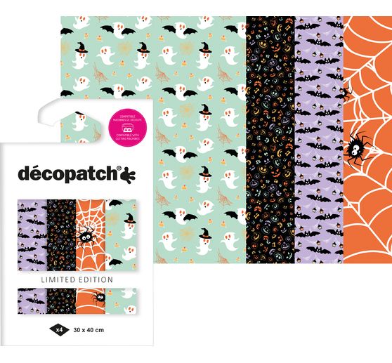 Décopatch Pocket Hot-Foil Collection "Halloween Spiders and Bats"