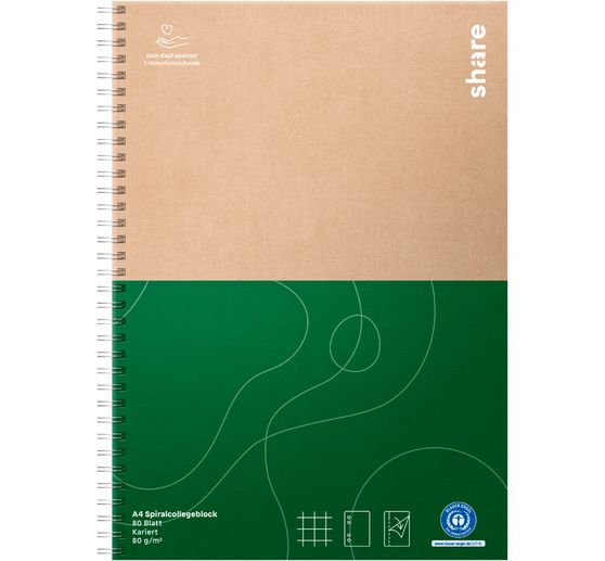 share College pad A4 squared, 80 sheets