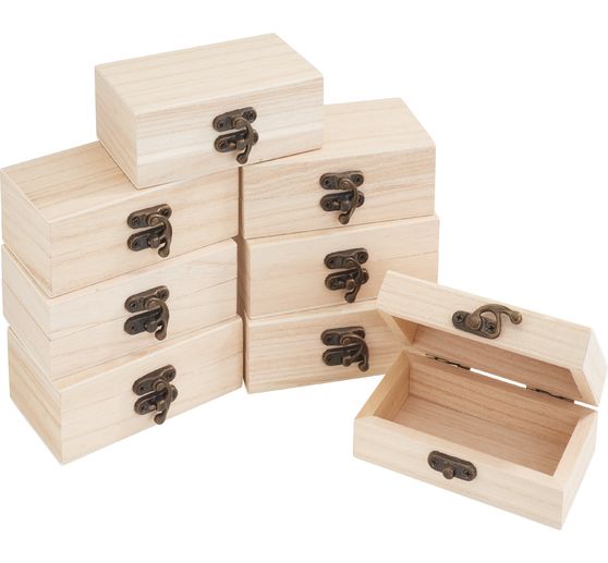 VBS Scatola di legno, 8 pezzi, 10 x 3,8 x 5,9 cm