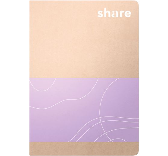 share Notebook A6 squared pastel blue-lavender, 40 sheets