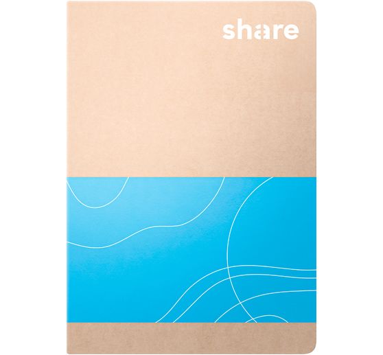 share Notebook A6 squared pastel blue-lavender, 40 sheets