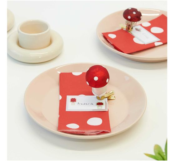 Sgabello in vetro, con clip