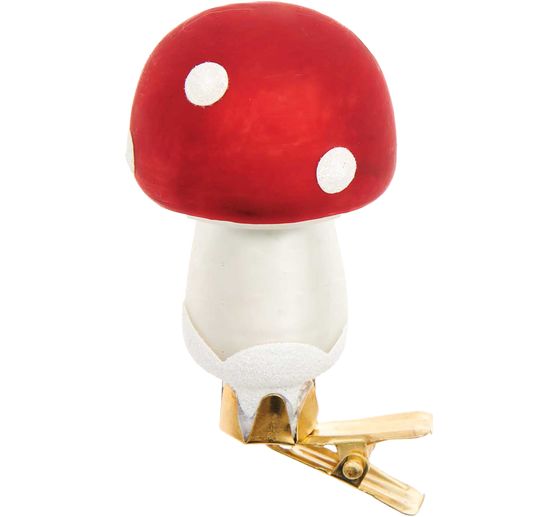 Sgabello in vetro, con clip