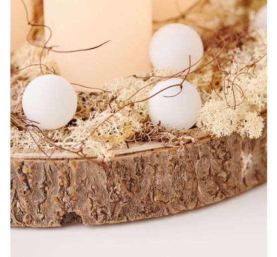 Rind decorative bowl, flat, natural