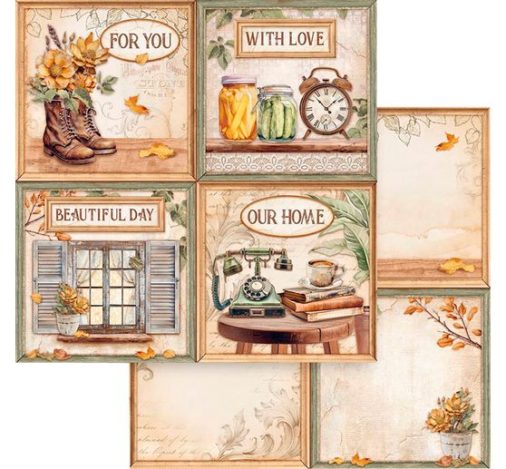 Scrapbook block "Golden Harmony"