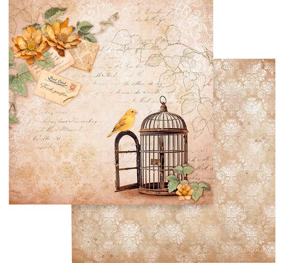 Scrapbook block "Golden Harmony"