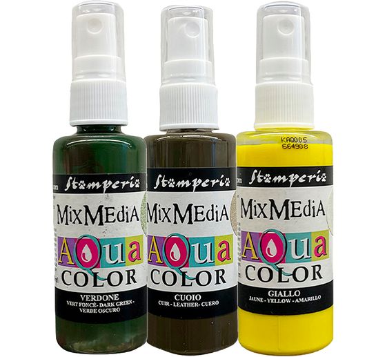 Stamperia Aquacolor "Golden Harmony", set of 3