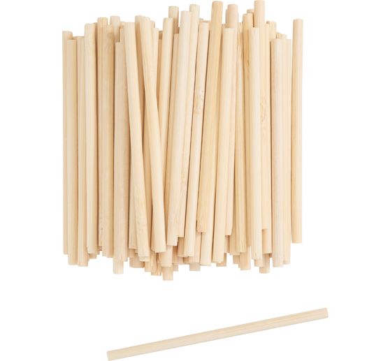 VBS Bastoncini rotondi di bambù, 100 pezzi