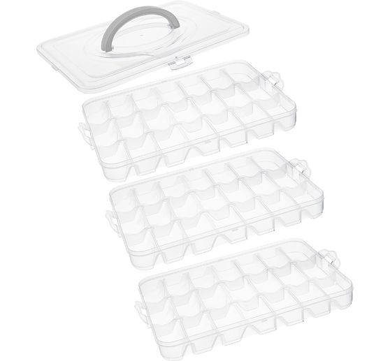 VBS Stacking boxes with 3 x 21 compartments