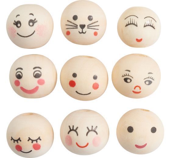VBS Wooden heads "Lovely face"